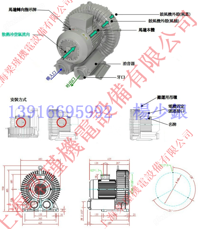 中國臺灣達綱DG高壓鼓風機